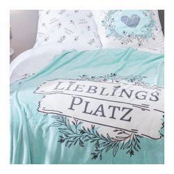 Wohndecke Lieblingsplatz 150x200 cm, weich und kuschelig, passend zur Bettwäsche, MTOnlinehandel, Fleece-Decke Sofadecke Überwurf Plaid in mint, grün