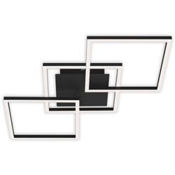 Frame led Deckenleuchte, in Stufen dimmbar, Schwenkbar, Warmweißes Licht, Memoryfunktion, schwarz, 76,3 x 36,8 x 7,3 cm - Briloner