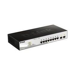 DGS-1210-08P/E, Switch silber/schwarz, 2 Gigabit-Combo-Ports