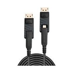 Fibre Optic Hybrid Mini DisplayPort 1.4 Kabel schwarz, 10 Meter, mit abnehmbaren DisplayPort-Steckern