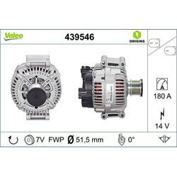 Valeo Lichtmaschine 180 A mit integriertem Regler (439546) für Mercedes-Benz