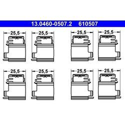 ATE Zubehörsatz, Scheibenbremsbelag vorne rechts links für RENAULT VAUXHALL MERCEDES-BENZ NISSAN OPEL 410273279R A4474230091 4419951 13.0460-0507.2