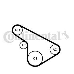 CONTINENTAL CTAM Keilrippenriemensatz für OPEL 5PK1212K1