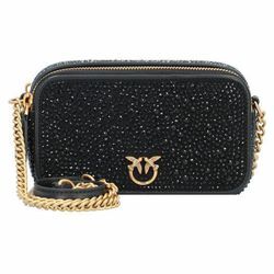 PINKO Mini Bag Umhängetasche Leder 18 cm black