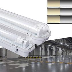 Led Feuchtraumleuchte, IP65 Wasserdicht Nassraumleuchte, Deckenleuchte Wannenleuchte Keller Tageslicht, 24W 150cm Einzelrohr Weiss - Swanew