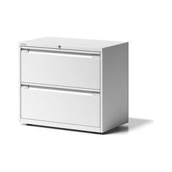 BISLEY Hängeregistraturschrank ESSENTIALS, 2-bahnig, 2 Schubladen, verkehrsweiß