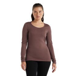 Icebreaker Merino 200 Oasis Thermo-Langarmshirt mit U-Ausschnitt - Frau - Mink - Größe XL