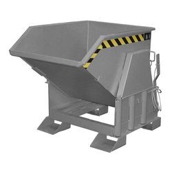 eurokraft pro Kippbehälter, Standard-Bauhöhe, ohne Fahrwerk, Volumen 0,5 m³, lackiert grau RAL 7005