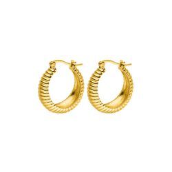 Avenue Structure Hoops 14K Gold Plated