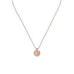 Angel Coin Necklace 14K Rose Gold Plated