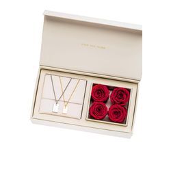 Engravable Matching Rose Box Gold Silver