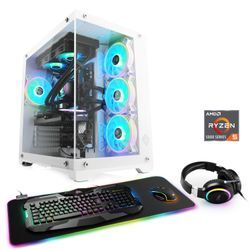 CSL Gaming-PC "Aqueon A56110 Advanced Edition", weiß, Microsoft Windows 11 Home (64 Bit), 16 GB RAM 1000 GB SSD, Computer