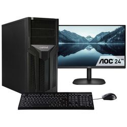 CAPTIVA Business-PC-Komplettsystem "Workstation I75-741 TFT Bundle", E (A-G), schwarz, Microsoft Windows 11 Home (64 Bit), 16 GB RAM 1000 GB SSD, Computer-Komplettsysteme