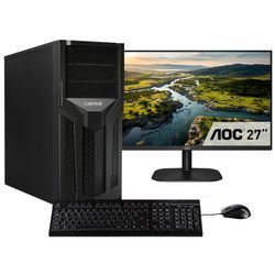 CAPTIVA Business-PC-Komplettsystem "Workstation I75-746 TFT Bundle", E (A-G), schwarz, ohne Betriebssystem, 16 GB RAM 1000 GB SSD, Computer-Komplettsysteme