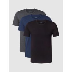 T-Shirt mit Label-Stitching im 3er-Pack Modell 'Classic'