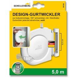 Design Aufschraubwickler Gurtwickler Mini weiss mit Rollladengurt - Schellenberg