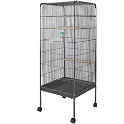 Wiltec - xl Vogelvoliere Vogelkäfig 146x54x54cm Voliere Käfig für Kleinvögel und Wellensittiche