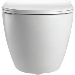 Stilform - Whirlflush Hänge Wand wc Soho 3.0 Spülrandlos Tornado Spülung Weiß Glanz mit WC-Sitz Super Slim Toilette:Standard (530x360)