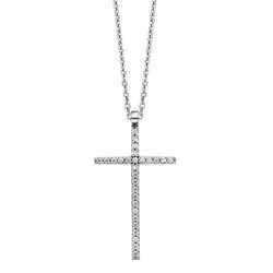 Julie Julsen Anhänger mit Kette 925/- Sterling Silber rhodiniert mit Anhänger Kreuz