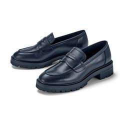 Leder-Loafer - Dunkelblau - Gr.: 38