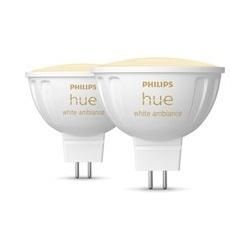 Philips Hue White Amb. MR16 LED Lampe Doppelpack 2x400lm - Weiß