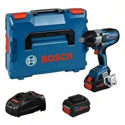 Bosch - Professional Akku-Drehschlagschrauber biturbo gds 18V-1050 h, incl. 2x Akku ProCORE 5.5 Ah, Schnellladegerät, l-boxx