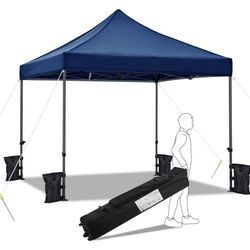 Yaheetech - Faltpavillon Pavillon 3x3 wasserdicht stabil, 323/332/341 cm höhenverstellbar faltbar Pop up Faltzelt, UV-Schutz 50+ für Garten Hochzeit