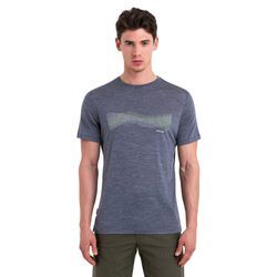 Icebreaker 125 Cool-Lite™ Merino Blend Sphere III T-Shirt Terrain Lines - Mann - Graphite Heather - Größe S