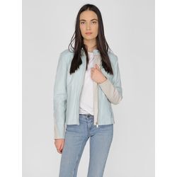 Lederjacke MAZE "42021107" Gr. L, blau (pastel blue) Damen Jacken