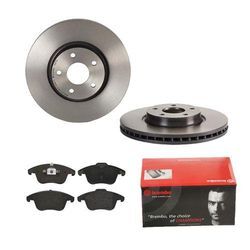 BREMBO Bremsensatz-Vorderachse COATED DISC LINE / STANDARD Bremsensatz, Scheibenbremse vorne rechts links innenbelüftet 300mm für VOLVO ASIA LAND ROVE