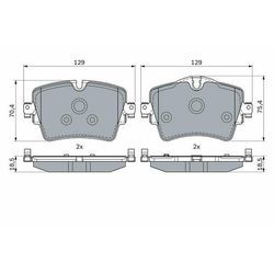 BOSCH Bremsbelagsatz, Scheibenbremse vorne rechts links für MINI BMW 34106860019 34106882418 34106884492 0 986 494 940