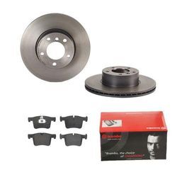 BREMBO Bremsensatz-Vorderachse COATED DISC LINE / STANDARD Bremsensatz, Scheibenbremse vorne rechts links innenbelüftet 312mm für BMW 34116774875 3411