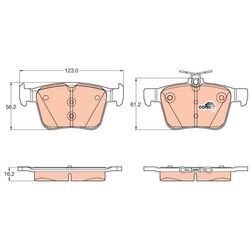 TRW Bremsbelagsatz, Scheibenbremse links rechts für SKODA VW SEAT (FAW) CUPRA AUDI 3Q0698451AA 5Q0698451AG 5G0698451 GDB1957