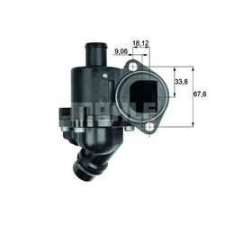 MAHLE Thermostat, Kühlmittel mit Dichtung für VW CUPRA AUDI 06B121111K 06B121111H TM 3 100