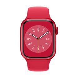 Apple Watch Series 8 (GPS) 45mm Aluminiumgehäuse rot, Sportband rot