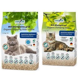 CosyCat Bio- Klumpstreu Kombi Angebot 10 L fein + 10 L grob (20 L) Katzenstreu