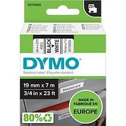 DYMO® Schriftbandkassette D1 45803, 19 mm breit, weiß/schwarz