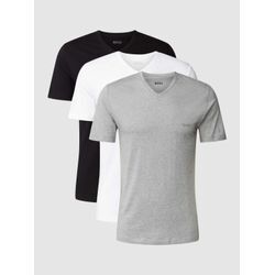 T-Shirt mit V-Ausschnitt im 3er-Pack Modell 'Classic'