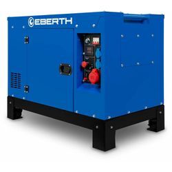 EBERTH 15000 Watt Notstromaggregat Diesel, Stromerzeuger mit 24,5 PS, 4-Takt Dieselmotor, 3-Phasen Stromgenerator mit 1x 400V, 2x 230V, 1x 12V,