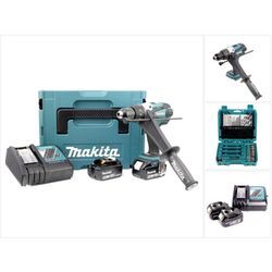 Makita - dhp 458 rmj Akku-Schlagbohrschrauber 18V 91Nm + 2x 4,0 Ah Akku + Ladegerät + Makpac + 60-teiliges Bit- und Bohrer Set