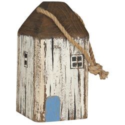 IB Laursen Massiver Holz Türstopper Haus Nautico, 14 x 14 x 28 cm