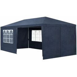 Juskys - Partyzelt – Gartenpavillon mit Dach & Seitenwänden – Gartenzelt mit 18 m² Grundfläche – Sonnenschutz für Outdoor 3x6 m in Blau