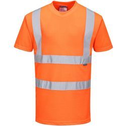 Herren Warnschutz T-Shirt Atmungsaktiv, Klasse 2 Gr. xl - Orange - Portwest