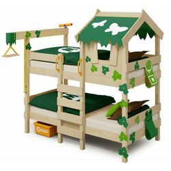 No Brand - Wickey Kinderbett Etagenbett CrAzY Ivy mit Rutsche Hochbett, 90 x 200 cm Hausbett - grün/apfelgrün