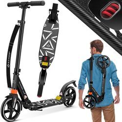 KESSER® Cityroller Scooter 205mm Räder PU Big Wheel - Pro-S Tretroller mit Doppel Federung, City-Roller Scooter klappbar und Höhenverstellbar, Roller Kickscooter für Erwachsene und Kinder