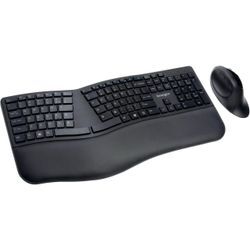 Kensington Tastatur-Maus-Set ergonomisch kabellos Pro Fit K75406DE schwarz