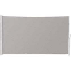 Smartsun - Seitenmarkise Ausziehbar 140 x 300cm Graue Polyester-Plane – Aluminiumgehäuse - Windschutz Balkon Sichtschutz Terrasse