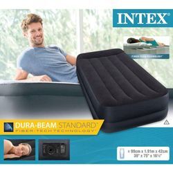 INTEX 64122 Luftbett Gästebett Single Bett Matratze Lutmatratze Pumpe 191x99x42