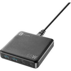 CELLULAR LINE 4-Port-GaN Netzladegerät Universal, Schwarz