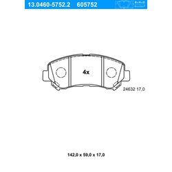 ATE Bremsensatz-Vorderachse Bremsensatz, Scheibenbremse vorne rechts links belüftet 295mm für SUZUKI NISSAN 55810-57L50 40206-JD00A D1060-JD00J IJF141